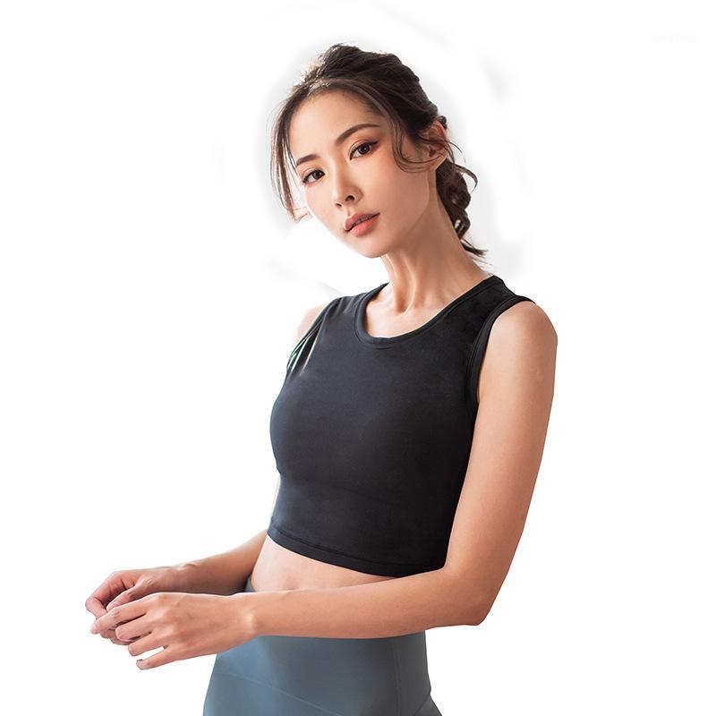 

Women Sexy Sleeveless Sports Vest Running Fitness T Shirts Crop Top Workout Quick-Dry Yoga Tank Tops Elastic Tight Gym Clothes1, Black