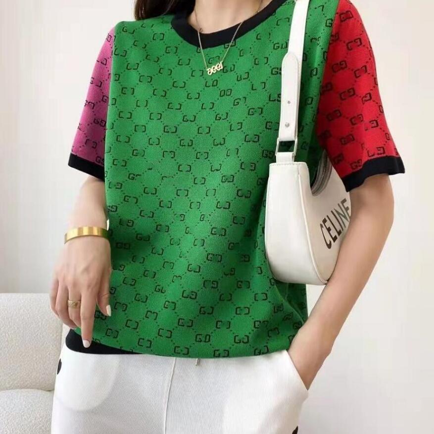 

Women' Knits & Tees Fashion Sweater new Women Knitted T-shirts Luxury Designer Letter Pullover Casual Tops, Green