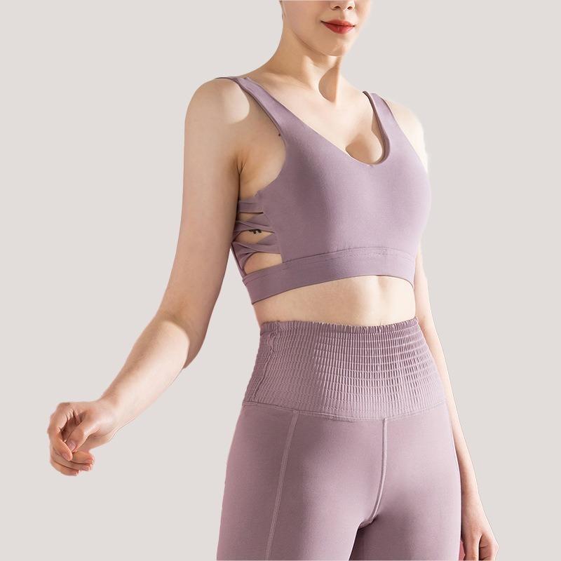 

Shockproof sport crop top Anti-sweat Women Bras Gym Absorb Sweat Cross Straps Fitness High Stretch Underwear female sexy, Blue