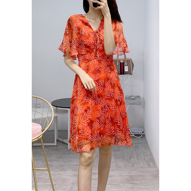 

2020 and New Spring Summer -06 B8379 Red Dress Reuu, See chart