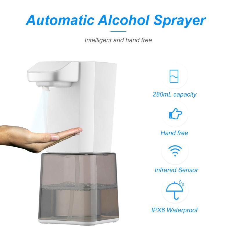 

280mL Automatic Touchless Foam/Spray Soap Dispenser Infrared Soap Dispenser Auto Hand Liquid for Bathroom Kitchen
