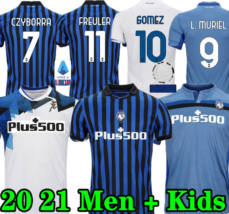 

NEW 20 21 Atalanta Soccer Jersey GOMEZ L.MURIEL ILICIC 2020 2021 Football Shirt HOME AWAY THIRD MEN + KIDS KIT DE ROON DUVAN, 20 21 home