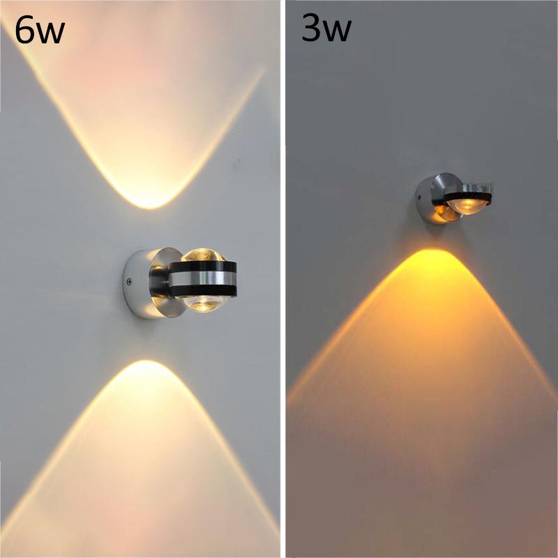 

Modern LED lighting wall light 3W 6W led spot light crystal lense 85-265V AC chinese style indoor decoration lamp