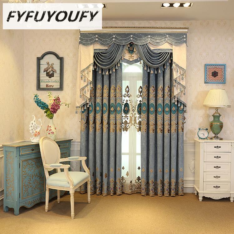 

Luxury embroidery Blackout curtain For the living Room Curtain Styles Window Blinds for Kitchen Window treatment, Tulle curtain