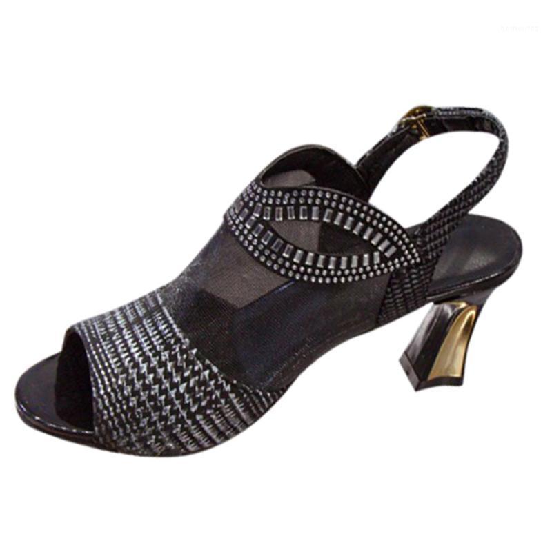

Vogue WoMen Sandals Casual Mesh Crystal Peep Toe Shoes Woman women\x27s Shoes Women Comfy Platform Sandal Summer Apl281, Black