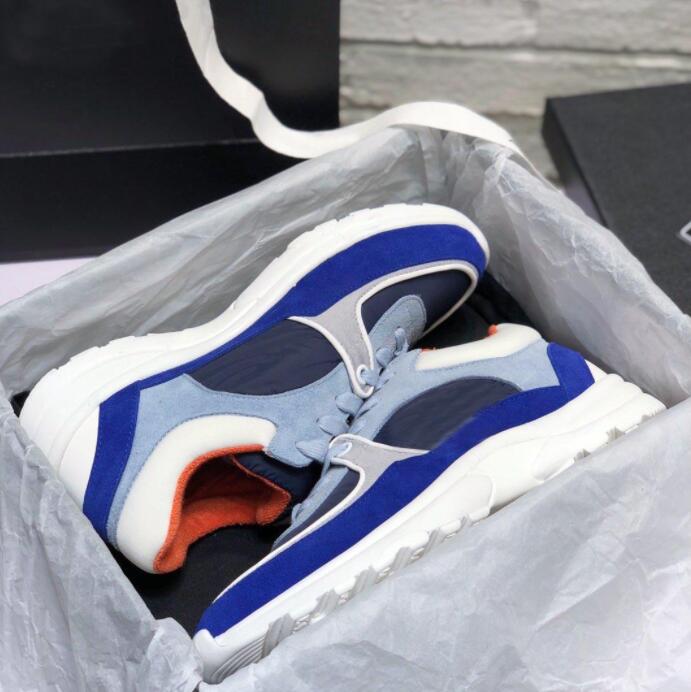 

designer sneaker men women reflective casual shoes Genuine Leather sneakers party velvet calfskin mixed fiber top quality shoe with box, Color 3