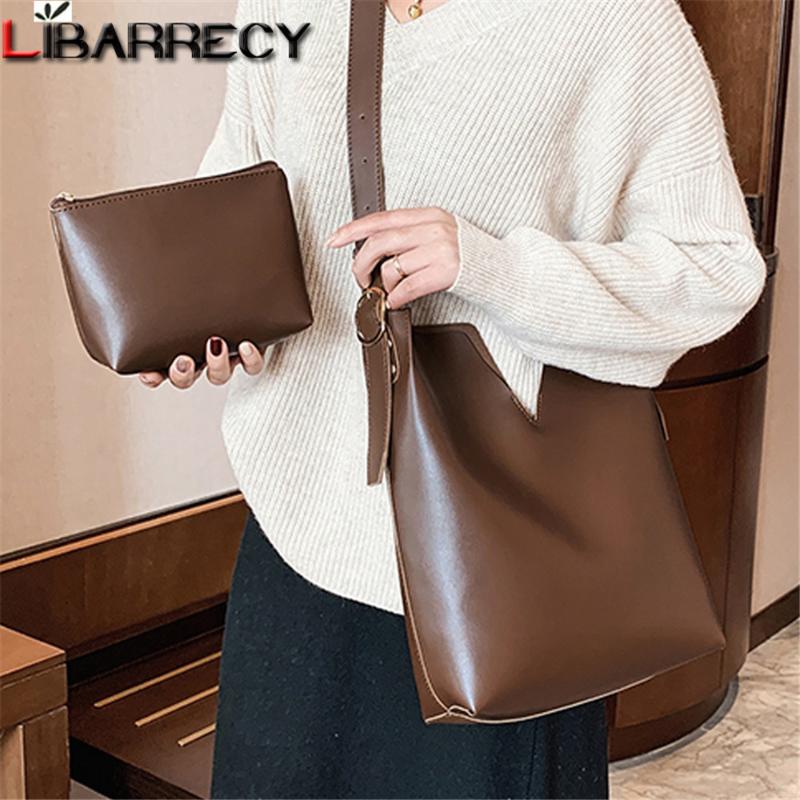 

Fashion New Women Composite Bags Luxury Designer Women's Shoulder Bag High Quality PU Leather Ladies Messenger Bags Bolso Mujer, Black