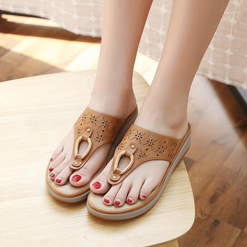 

2020 Summer Women Slippers Shoes Thick Sole Flat Platform Shoes Flip Flops Women Beach Slippers Plus Size 42 YX9081, Black