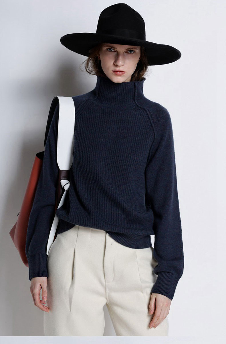 

2021 New Thick Turtleneck Autumn Winter Sweater Women Casual Pullover Female Pull Femme Hiver Knitted Warm Jumper Tops Uo84, Black