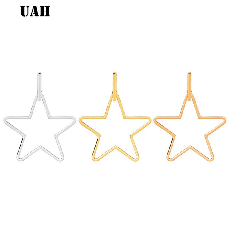 

UAH 2020 Fashion Jewelry Gold Silver Color Big Hoop Earrings Exquisite Star Earrings Women Hot Sale Korean Style Wholesale
