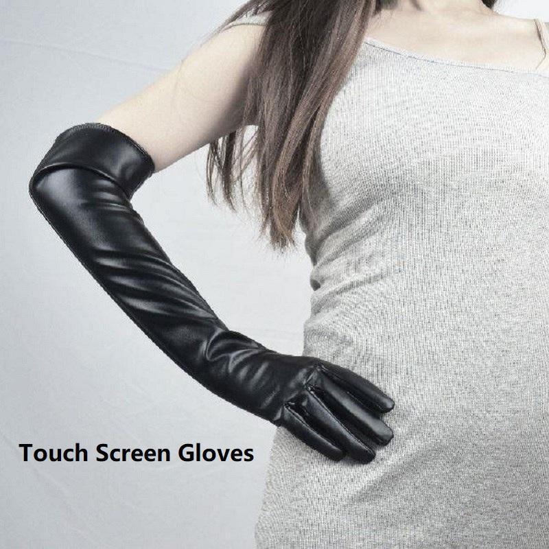 

1 Pair Women Winter Gloves Leather Touch Screen Full Finger Mittens Touch Screen Gloves Winter Warm Outdoor Windproof1