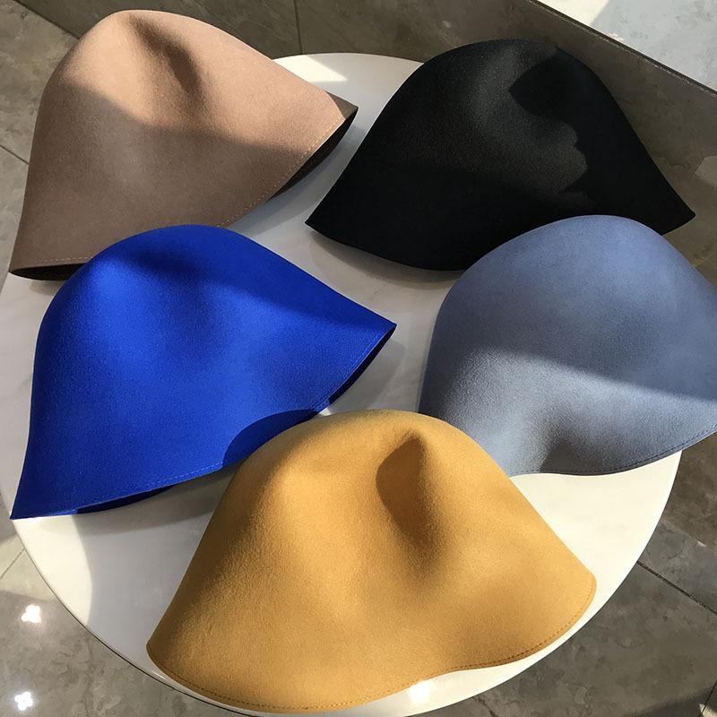 

2020 Autumn New Four-color Pure Color Woolen Woolen Fisherman's Basin Hat, Orange