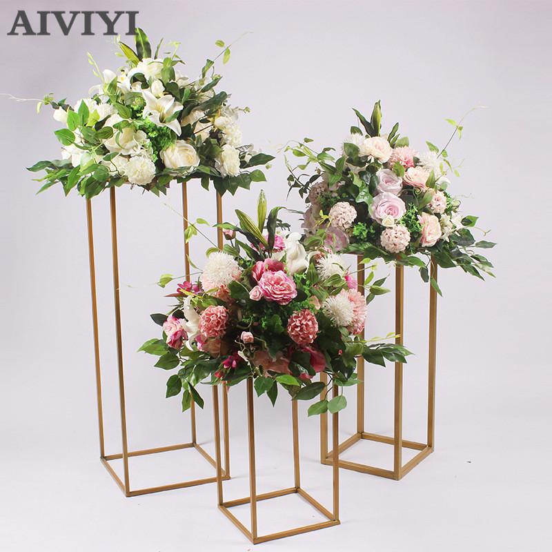 

New luxury wedding decoration window display artificial flower ball main table lace party arrangement photo props hotel DIY, Blue