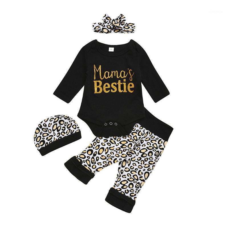 

KANCOOLD Girls' Pure Color Sequin Alphabet Print Robe Bag Fart + Leopard Print Color Pants + Bow Hairband Hat Set1, Black