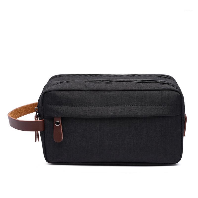 

New Canvas Cosmetic Bag Storage Bag Wash Portable Snowflake Coin Purse1, Black