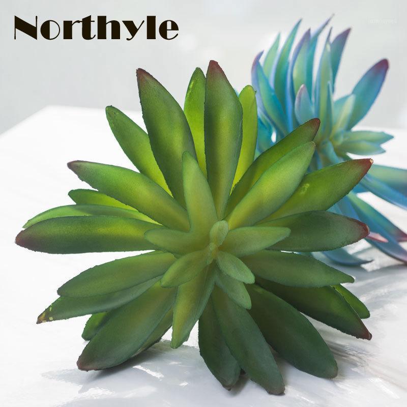 

Real Touch Lotus Flower Fleshy Succulent Plants Ornament Fleshiness Plant Home Decoration Diy Fake Grass Garden Decoration1, Blue