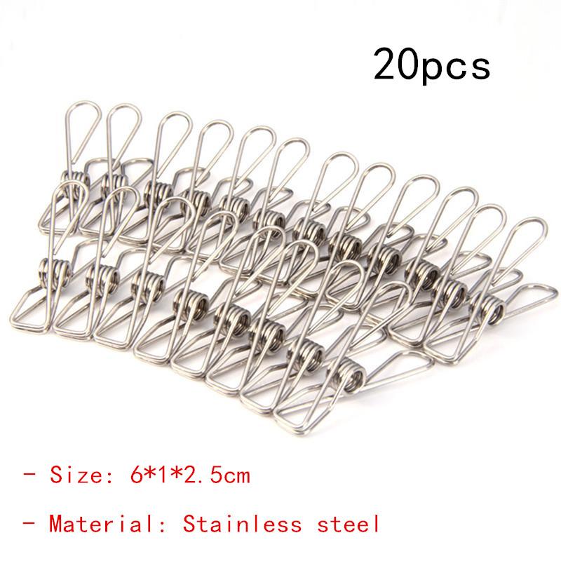 

LUOEM Stainless Steel Clothes Pegs Hanger Pins Clips Household Clamps Socks Underwear Drying Rack Clip Holder