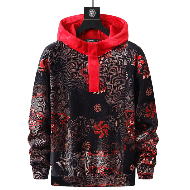 

2021 New Luxury 19 Chinese-style Gentlemen in Hoodies Sweaters Cotton Gear Up to See # N80 S2V4, Black