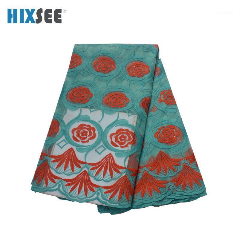 

African Beaded Lace Fabric Embroidered Nigerian Laces Fabric 2020 High Quality Red French Tulle Lace For Women1