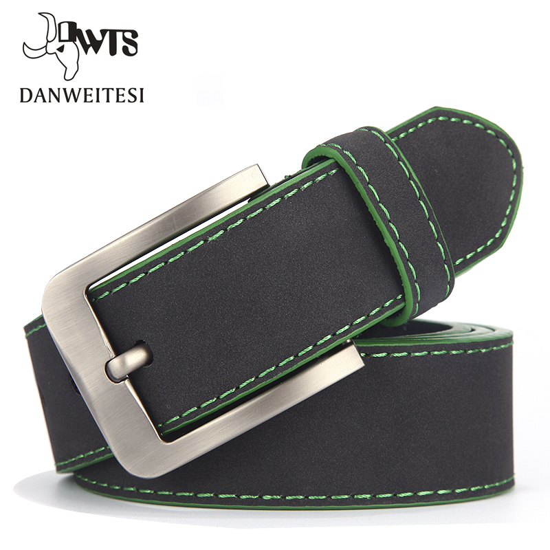 

DWTS] Fashion Belt For Man Leather Belt Italian Design Casual Men's Belts With Blue and Green Color Belts 201120, Black