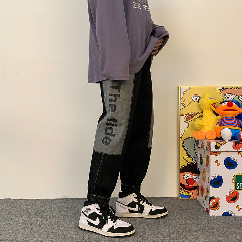 

New Primavera 2021 e Inverno Novas De Slida Denim Solto Moda Jovem Masculinas KPAR, Gray