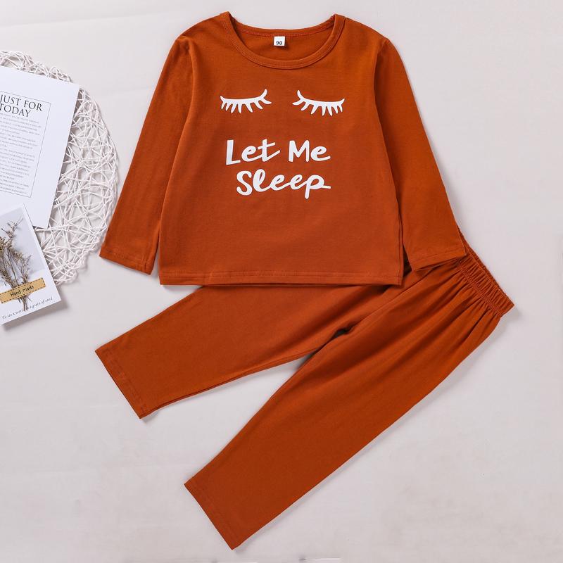 

Spring and Autumn Baby Sets Girls' Long Sleeve Letter Tops and Trousers