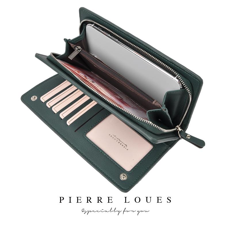 

Wallet Women Luxury Big Capacity Clutch Long Ladies Purse Card Holder Women Wallets Money Pocket Bag Holder Clutch, Black