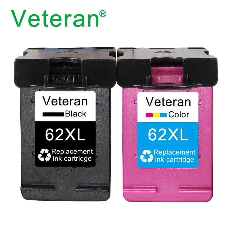 

Veteran 62XL black Ink Cartridge Replacement for 62 XL 62 Envy 5640 OfficeJet 200 5540 5740 5542 7640 printers