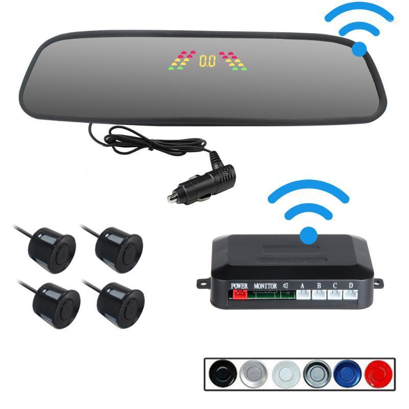 

Car wireless connection parking sensor parktronic car rearview mirror LCD display reversing radar buzzer alert 2020 new1
