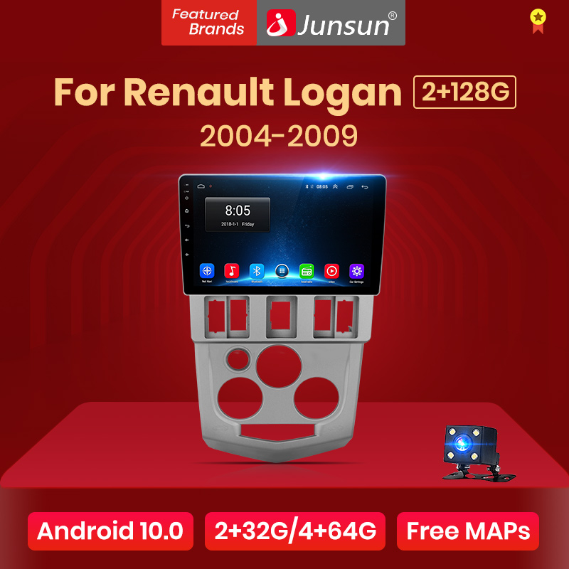 

Junsun V1 2G+32G Android 10.0 Car Radio Multimedia Video Player For Renault Logan 1 Dacia 2004-2009 Navigation GPS 2din, Wifi(1gb 16gb)a