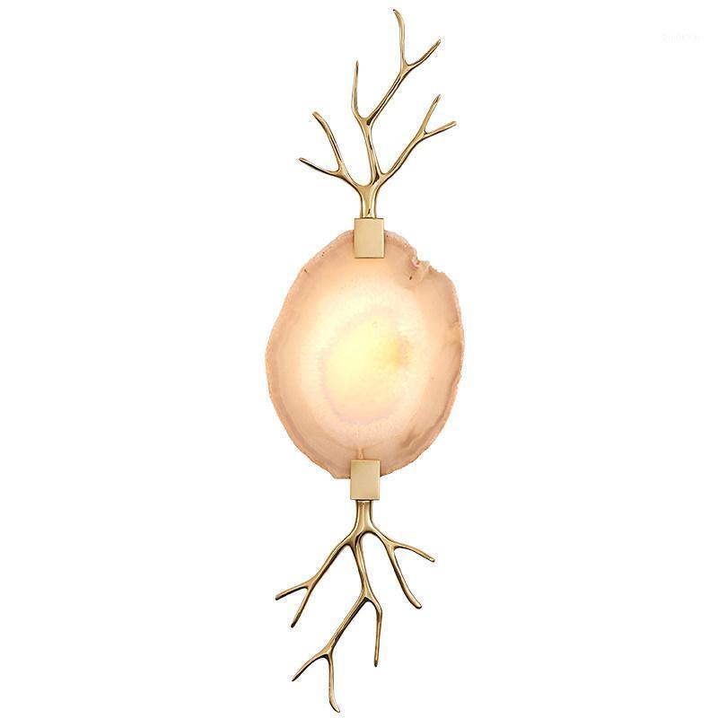 

Modern Agate Wall Light E14 Light Creative Luxury Living Room Dining Room aisle bedside Wall Lighting Agate Lamp1