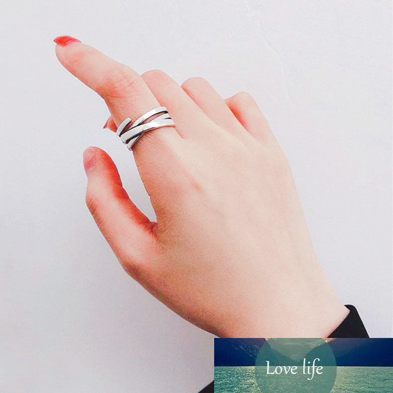 

Band Rings 925 Sterling Silver Irregular Retro Opening for Women Jewelry Accessories Simple and Stylish Multi-layer Winding Factory price expert design Quality