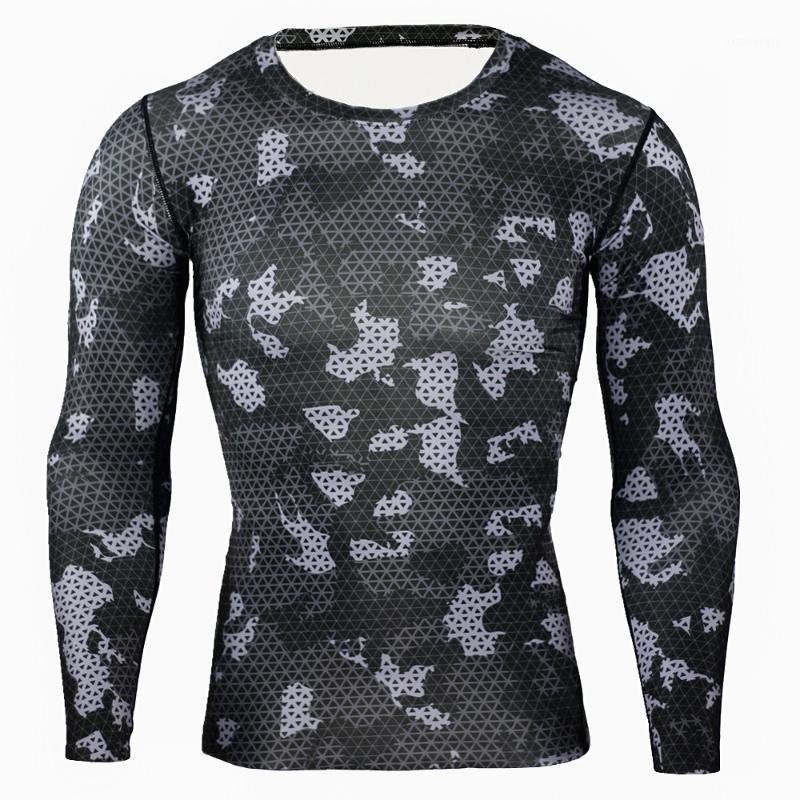 

Long Sleeved T-shirt Men' Running T-Shirts Sports Riding Camouflage Tight Fitting Breathable Dry T-shirt Compression Clothes1