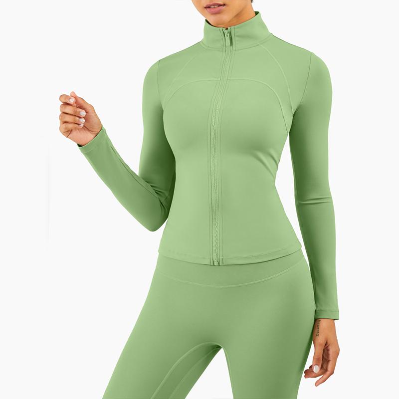 

New Yoga Tops Women Running Jacket Thumb Hole Yoga Jacket Zipper Fitness Clothing Top Sport Gym Sportswear Sweatshirt, Black