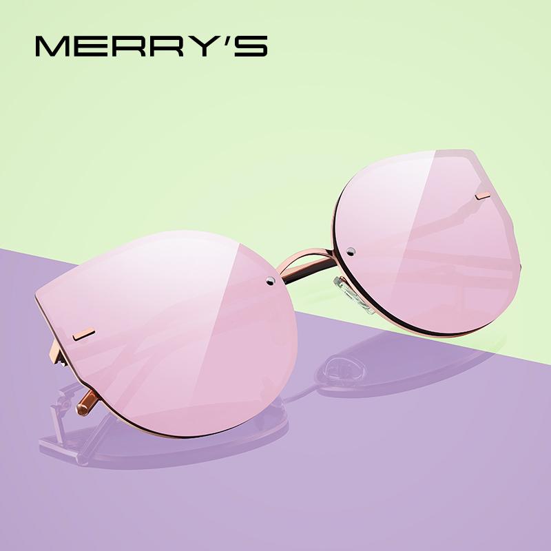 

MERRYS DESIGN Women Fashion Cat Eye Sunglasses Rimless Frames Ladies Trending Sun glasses UV400 Protection S8099N