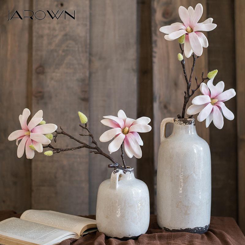 

JAROWN Artificial Magnolia Flowers Simulation Orchid Silk Fake Flower Wedding Decoration Home Flower Arrangement Accessories, Pink