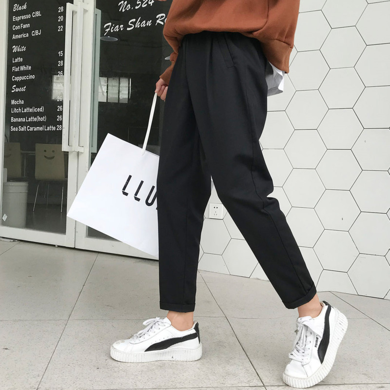 

2021 New Primavera e Inverno Nova Harlan Largas De Perna Cortada Soltas Moda Jovem Masculinas 2PNH, Dark gray