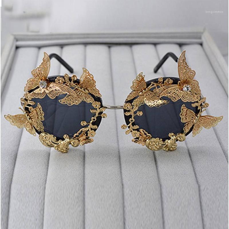 

Sunglasses Super Luxury Baroque Women Metal Flower Vintage Eyewear Brand Design Sun Glasses Outdoors Casual Fashion Accessories1