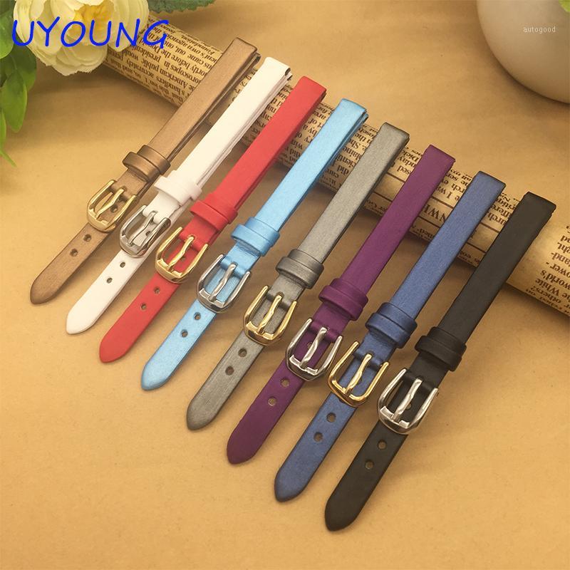 

Watch Bands Ultrathin Spun Silk Watchband 6mm 8mm 10mm Small Size Replacement Leather For Womens1