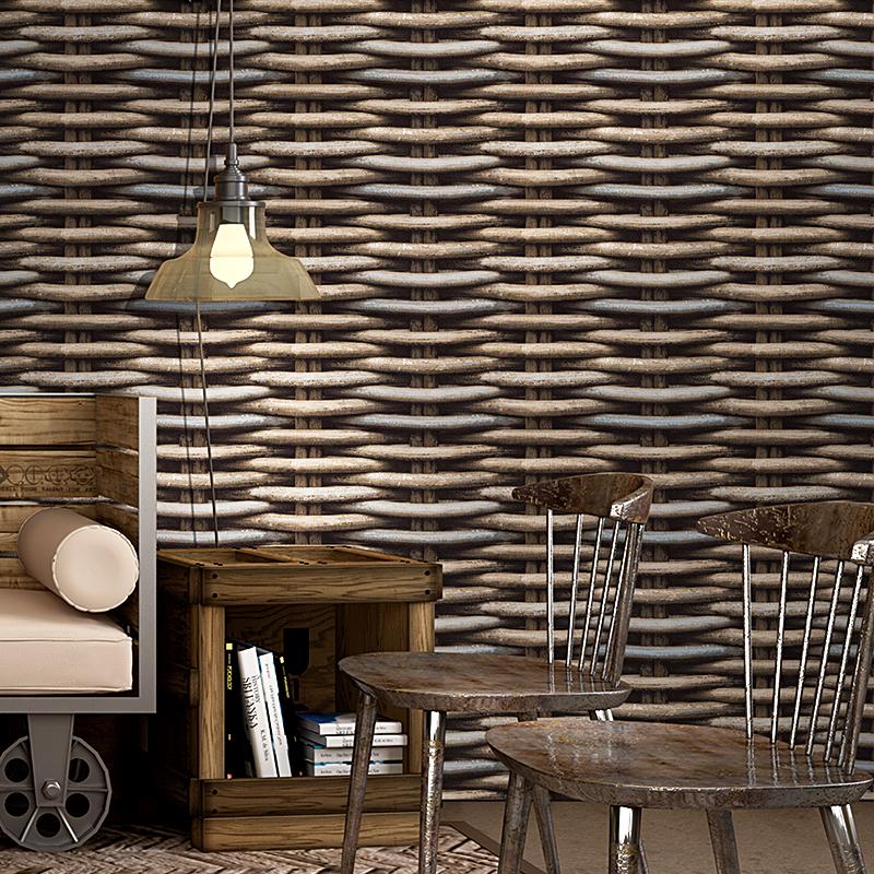 

Chinese Style Imitation Straw Wallpaper 3d for Living Room Walls In Rolls Papel De Parede Vintage Teahouse Restaurant Wallpaper, 968102