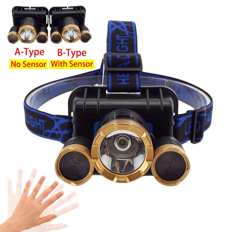 

Sensor Headlight Super Bright Headlamp with Rechargeable Battery Frontal Head Light Powerful LED Torch Lamp Fishing Camping1