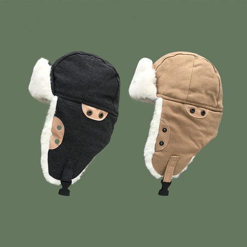 

Winter Men's Cold bonnets Windproof Earmuffs And Velvet Thickening Ski Equipment Bicycle Motorcycle Riding Women Hat Beanie