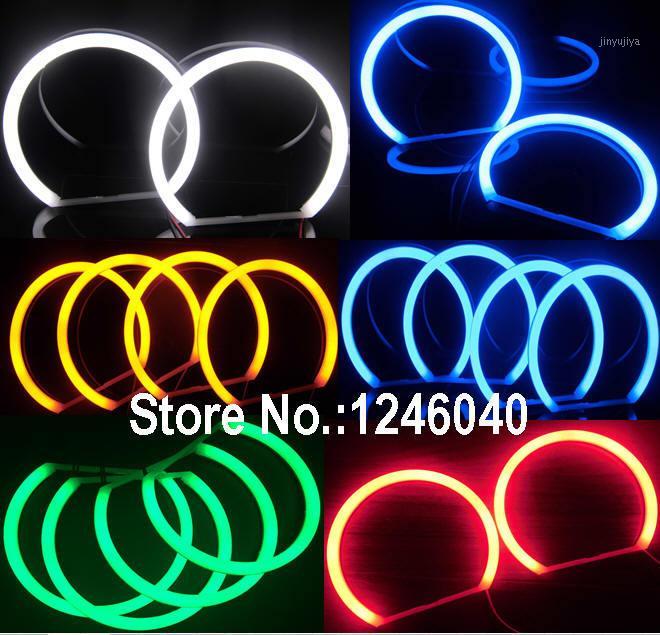 

Cotton LED Angel eyes halo ring kit for E36 E38 E39 E46 Coupe sedan LADA VAZ BA3 2106 White blue amber Red Green 5Colors1, As pic