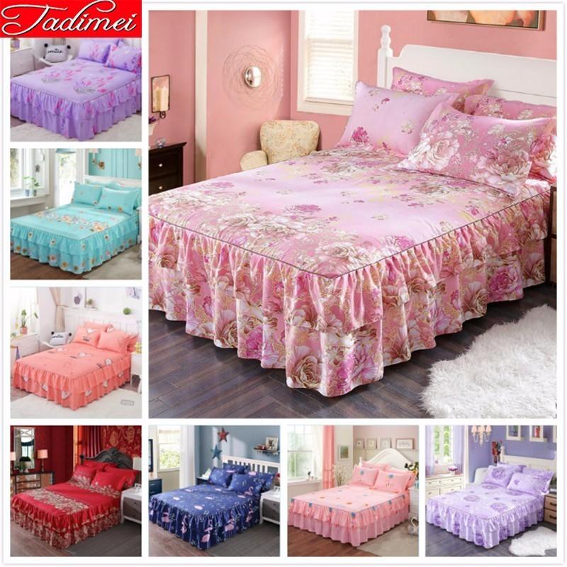 

New Fashion Pink Bed Skits Adult Kids Child Girl Bed Cover Single Twin Queen Double King Size Bedspread High Quality Soft Cotton, Color 19