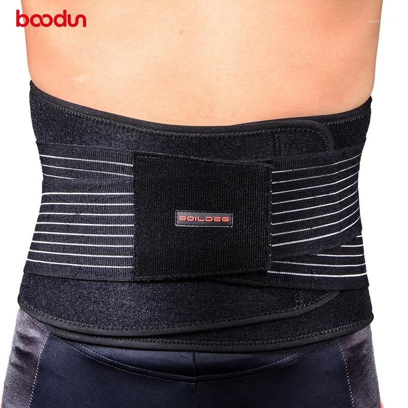 

BOODUN 8 Springs Support Waist Trainer for Men Elastic Breathable Gym Fitness Weight Lifting Waist Training Support1, Black
