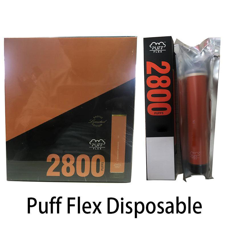

In Stock!!!PUFF FLEX 2800 Puffs Disposable Bars Vape Pen 1500mAh Battery 10ML Pods Cartridge e Cigarettes Vaporizer Portable Vapor Kits XXL