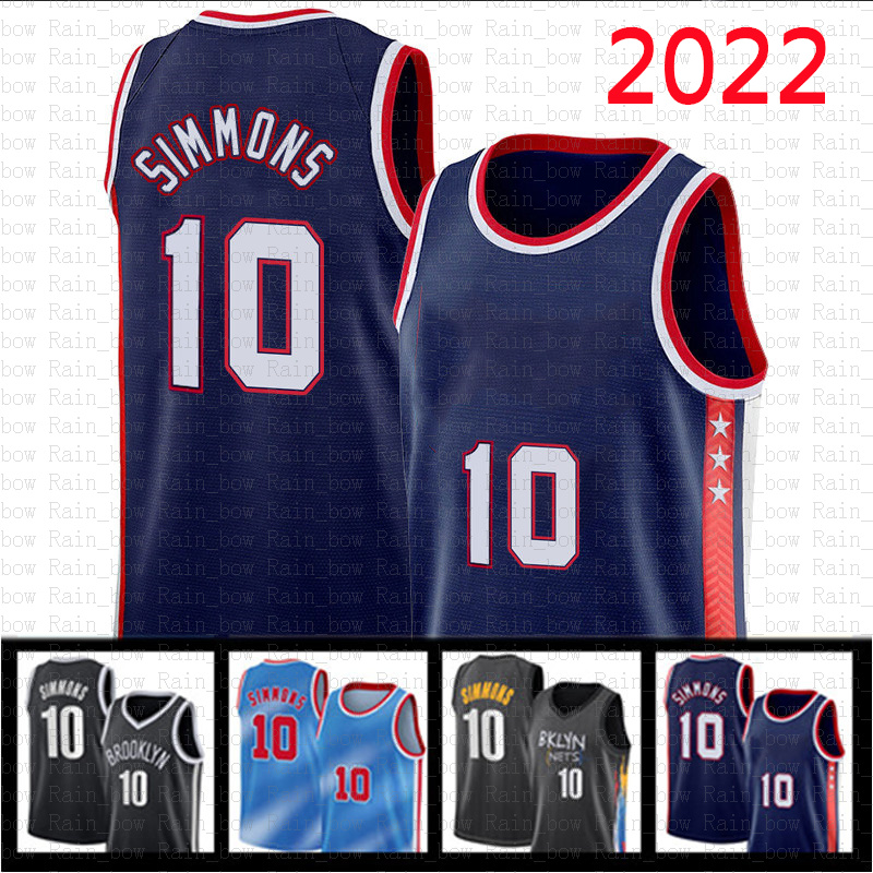 

75th Basketball Jerseys Kyrie 7 Kevin Ben 10 Durant Simmons 11 72 Biggie Irving Jersey Shirts Brooklyn''Nets''Men
