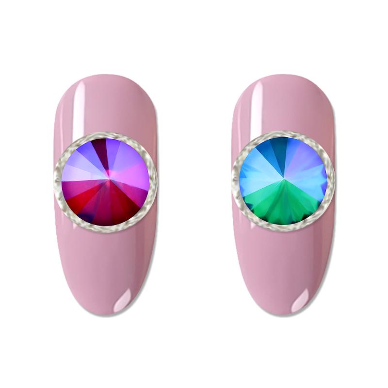 

ZINXIN 10Pcs/Lot Circular Colorful Red Green Alloy Big AB Rhinestones Bows Nails Art Jewelry Charms Decoration Supplies Manicure