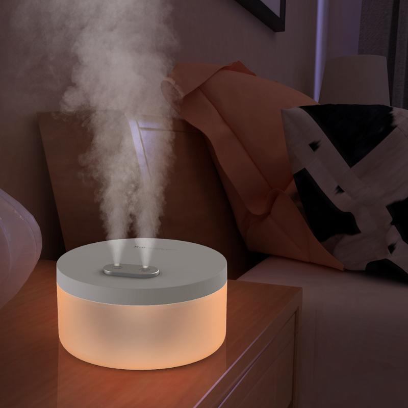

2020 New Upgraded 1000ML Double Spray Nozzle Air Humidifier Built-in Battery Light Spray Aroma Diffuser Car Humidification