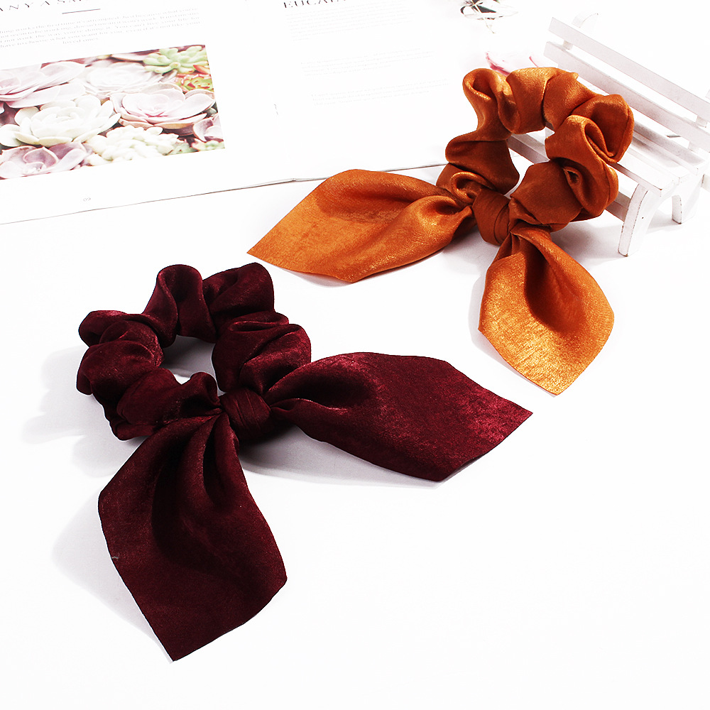 

VMAE 2021 Hot Selling New Style 12 Colors Natural Contracted Rabbit ears Hair bands Lovely French Beauty Circle For Girls Hair Band